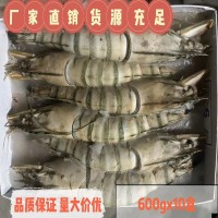 新鮮速凍黑虎蝦冷凍水產(chǎn)海鮮批發(fā)新鮮活速凍特大老虎蝦600g